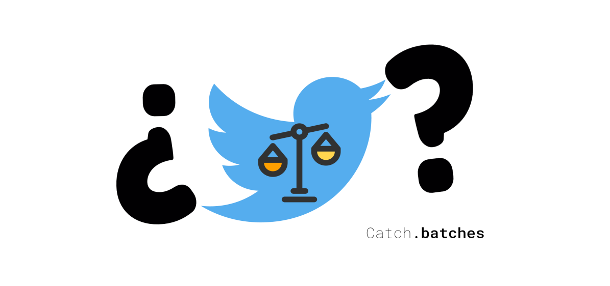 twitter logo with fairness symbol between question marks